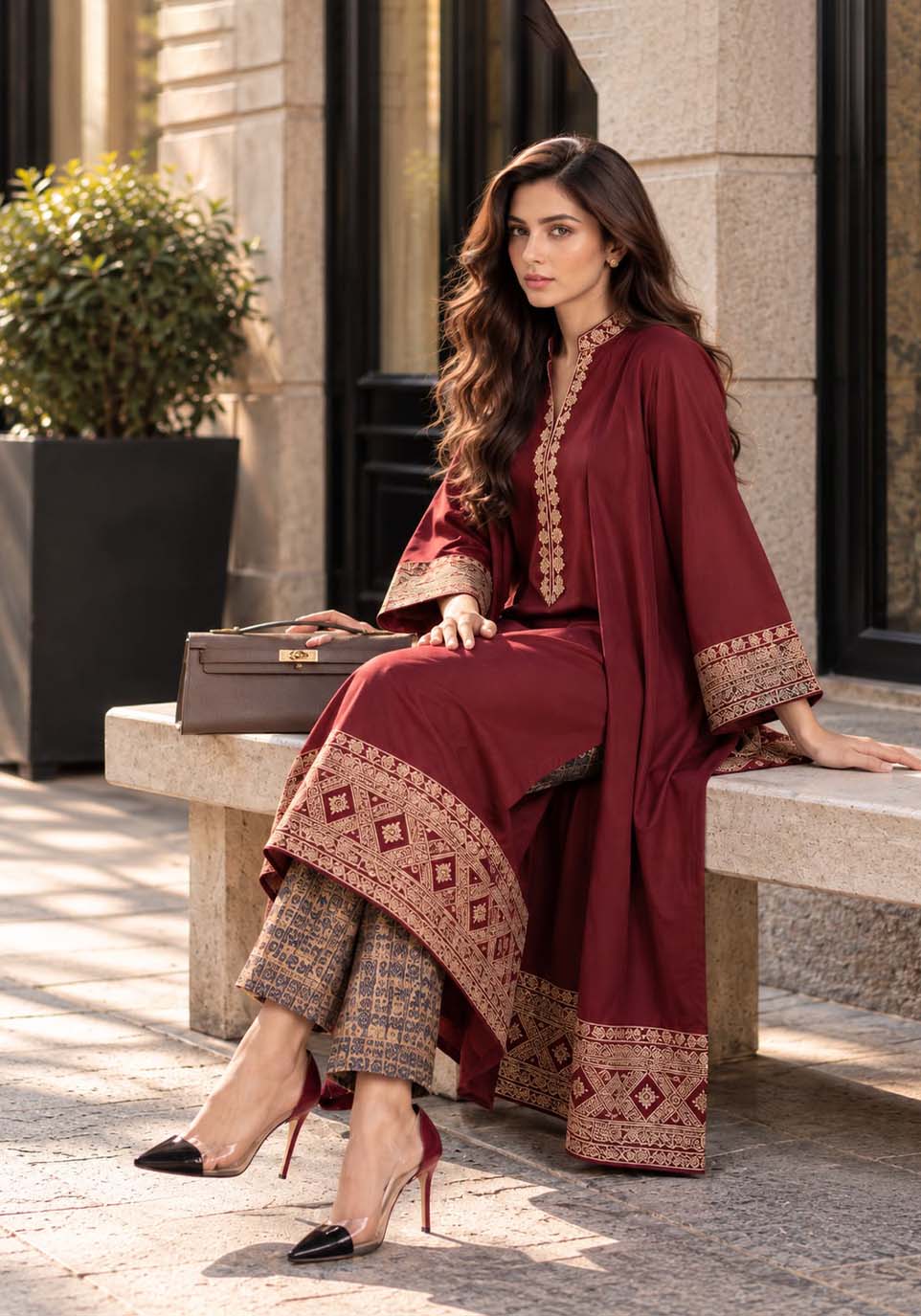 Maroon Mosaic B
